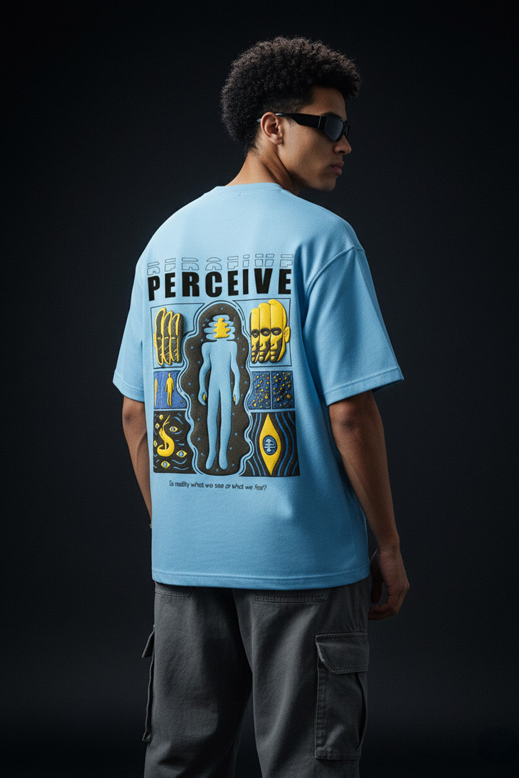 Perceive Dutch Canal Oversized Puff Printed Exclusive T-shirt