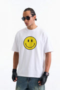 Smiley Originals White 100% Supima Cotton Oversized T-shirt