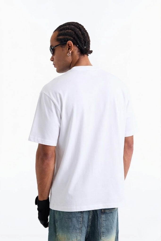Smiley Originals White 100% Supima Cotton Oversized T-shirt