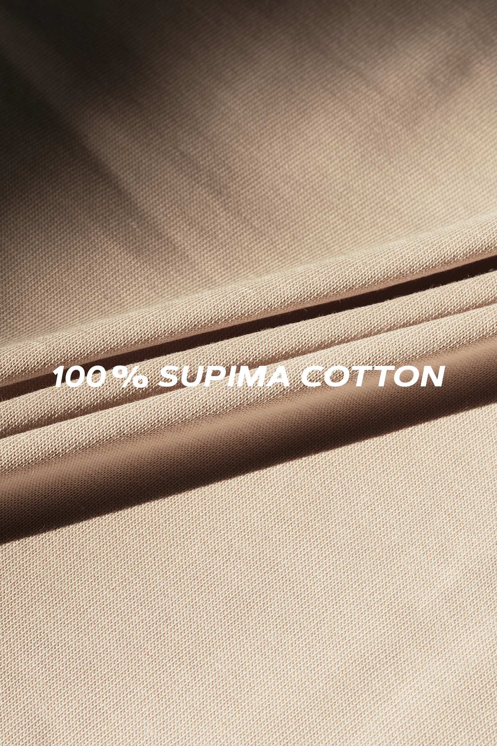 Sand Beige 100% Supima Cotton Oversized T-shirt