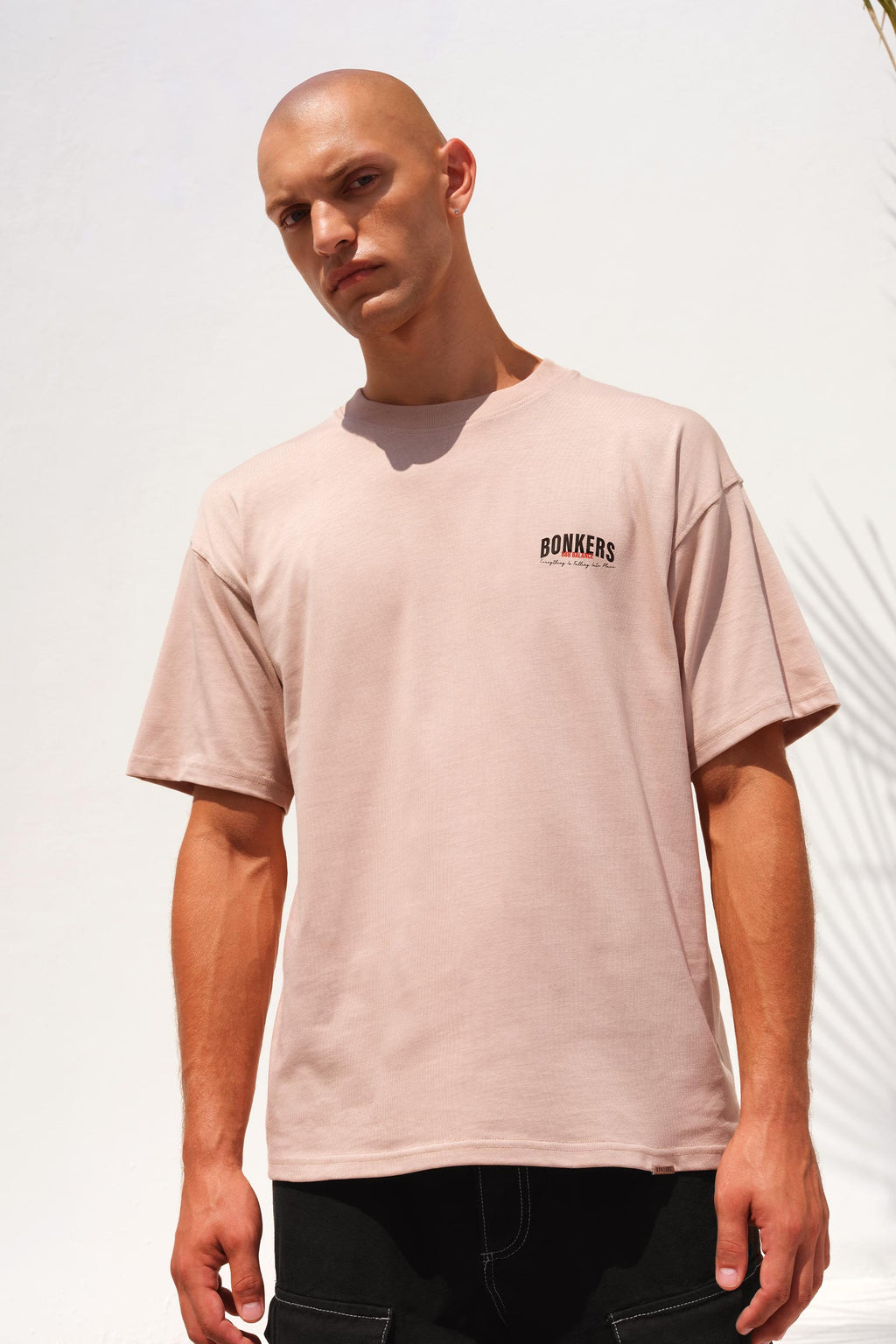 Sand Beige 100% Supima Cotton Oversized T-shirt