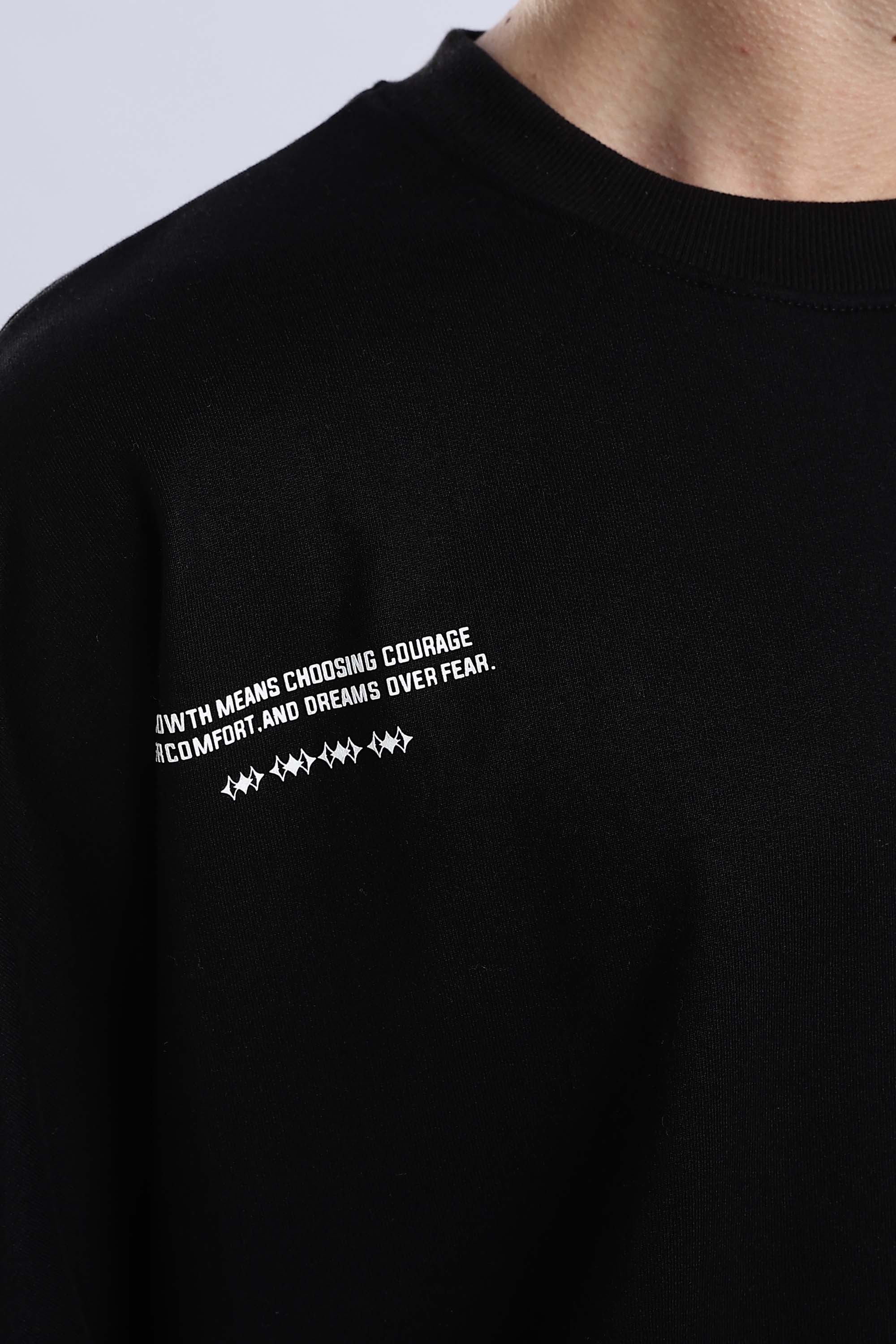 Shadow Wings Black Oversized T-Shirt
