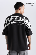 Freedom Graffiti Black Oversized Fit T-Shirt