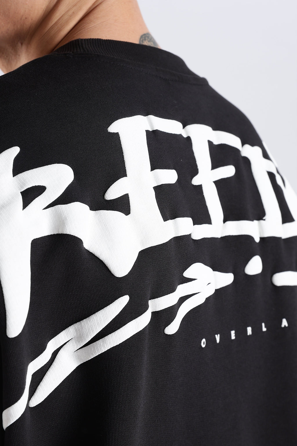 Freedom Graffiti Black Oversized Fit T-Shirt