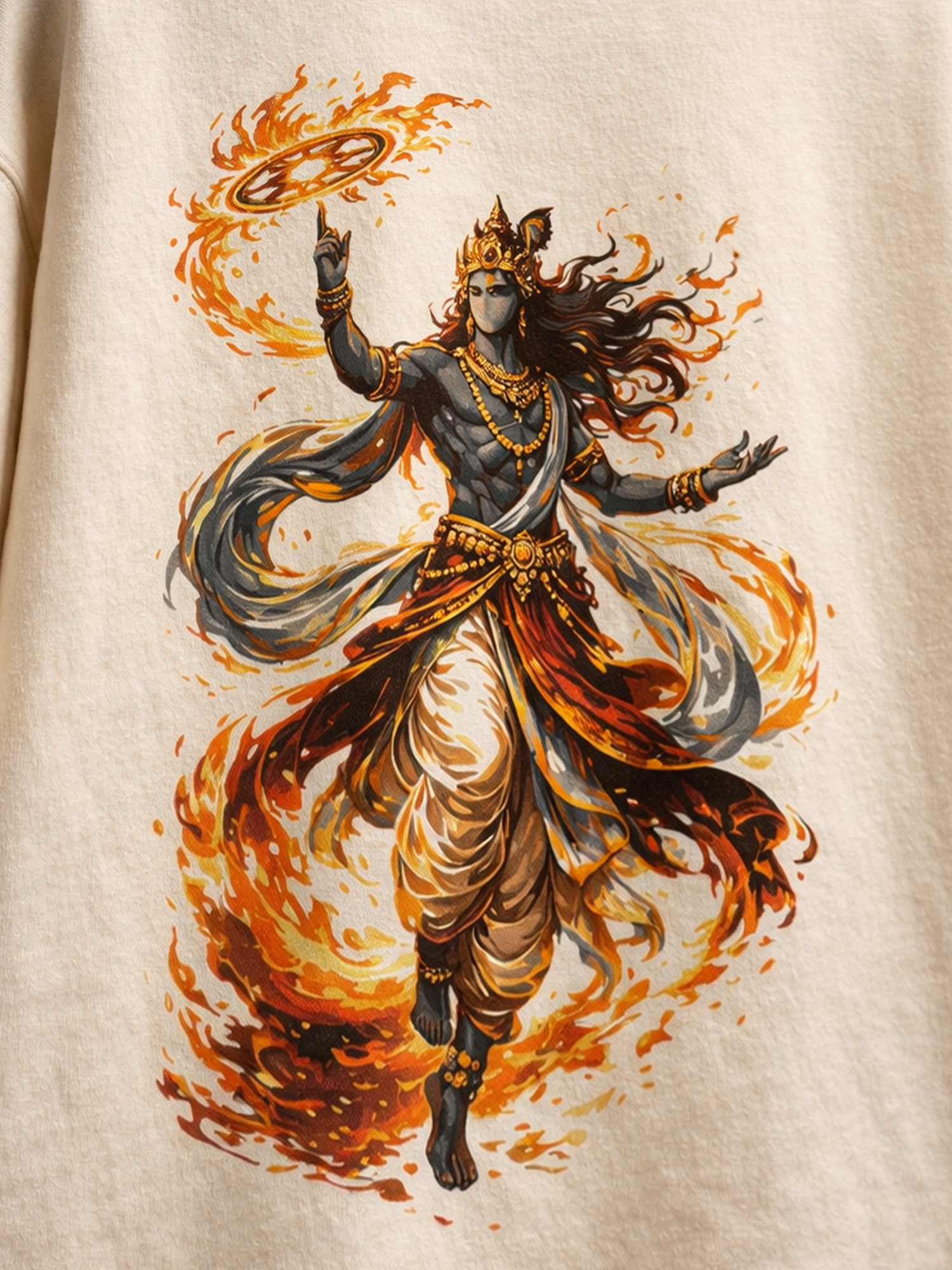 Sacred Fury Unisex Off-White Oversized T-Shirt