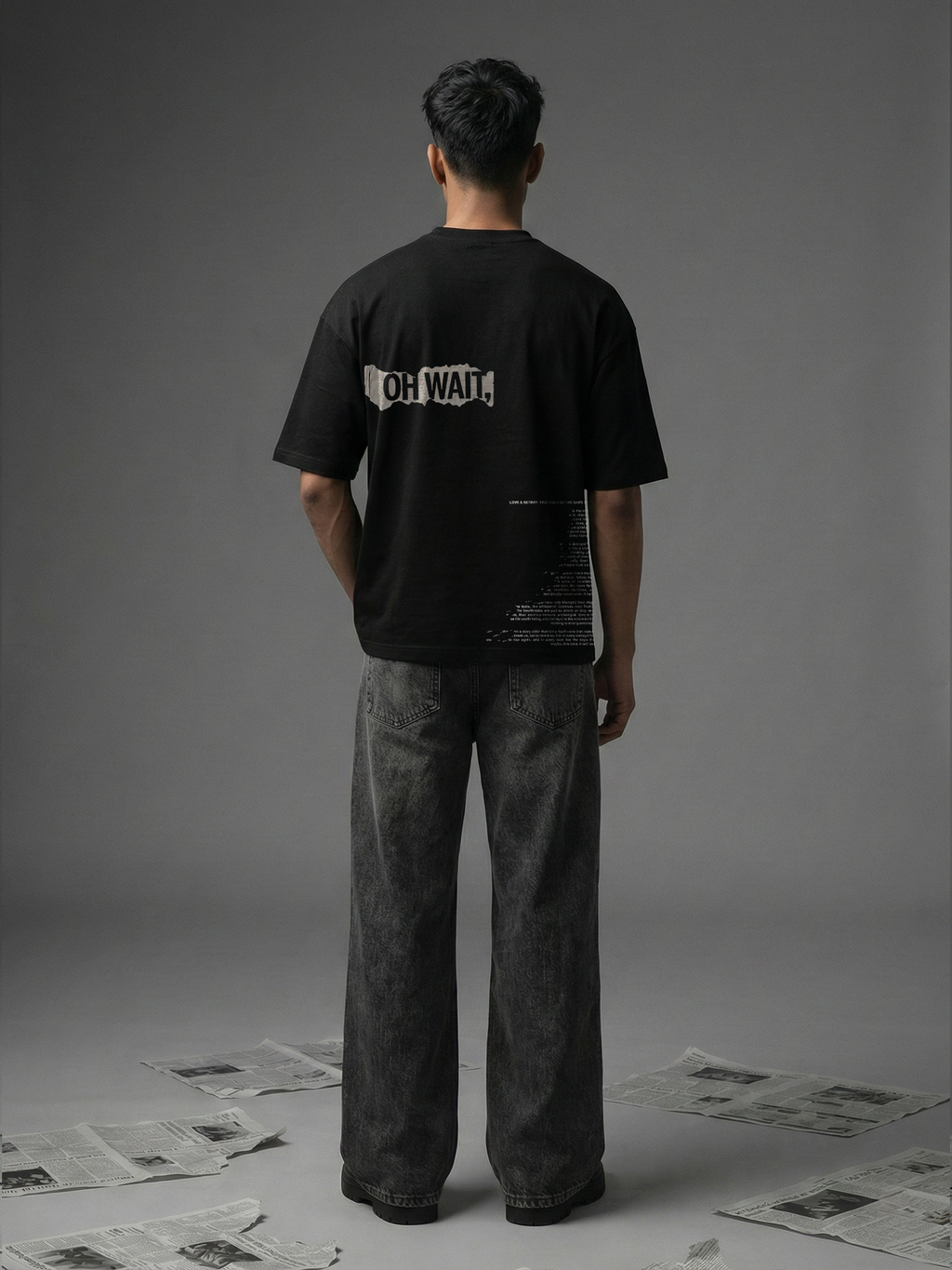Eclipsed Dreams Unisex Black Oversized T-Shirt