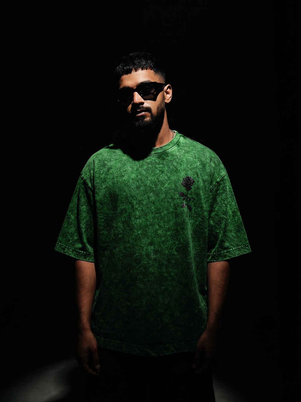 Dark Rose Unisex Green Oversized T-Shirt