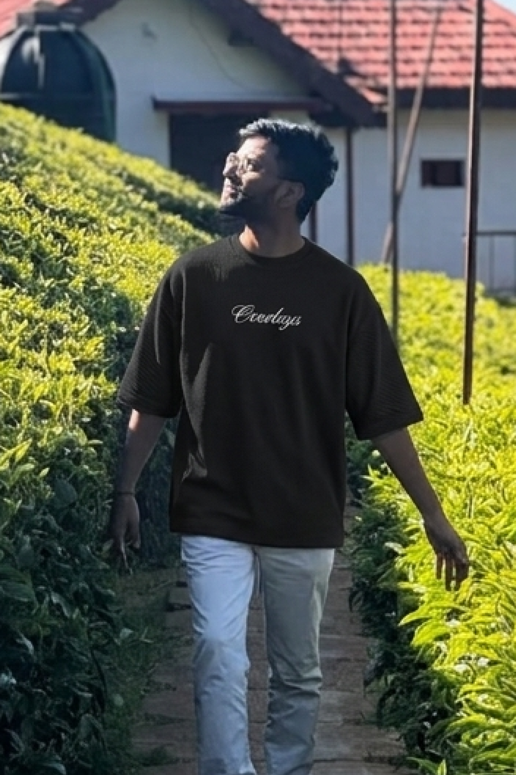 Carpedian Black Oversized Tshirt