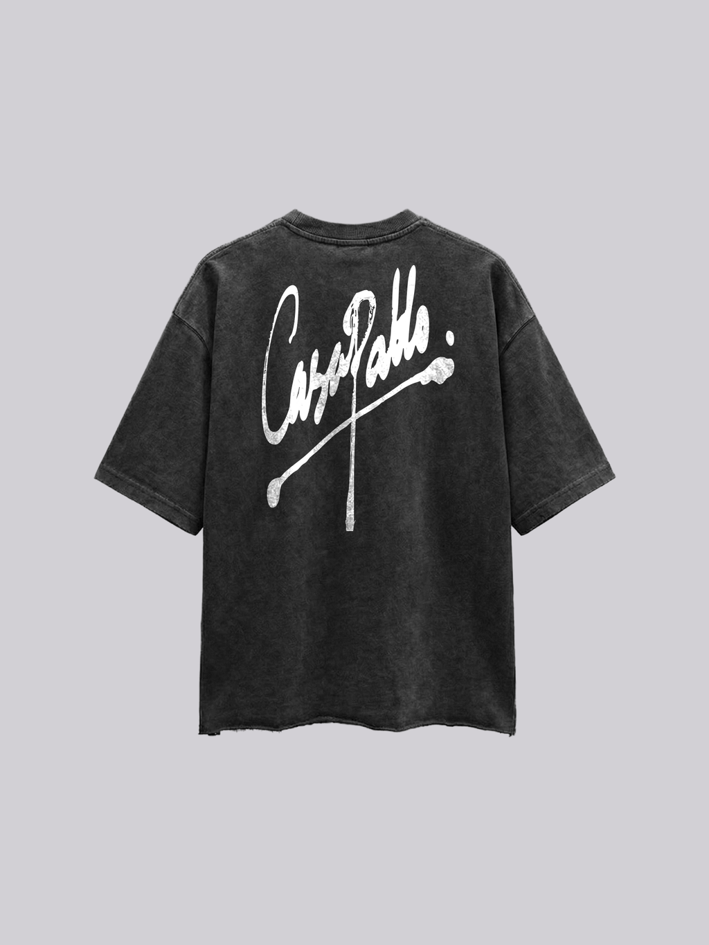 Barbed Black Acid Wash Unisex Cropped Boxy-Fit Tshirt