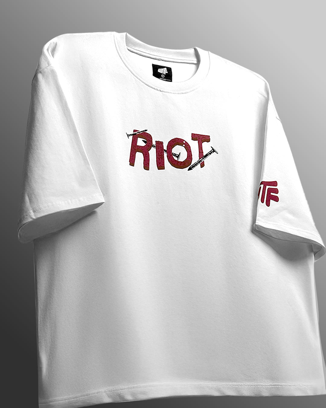 Riot Off White Boxy-Fit T-shirt