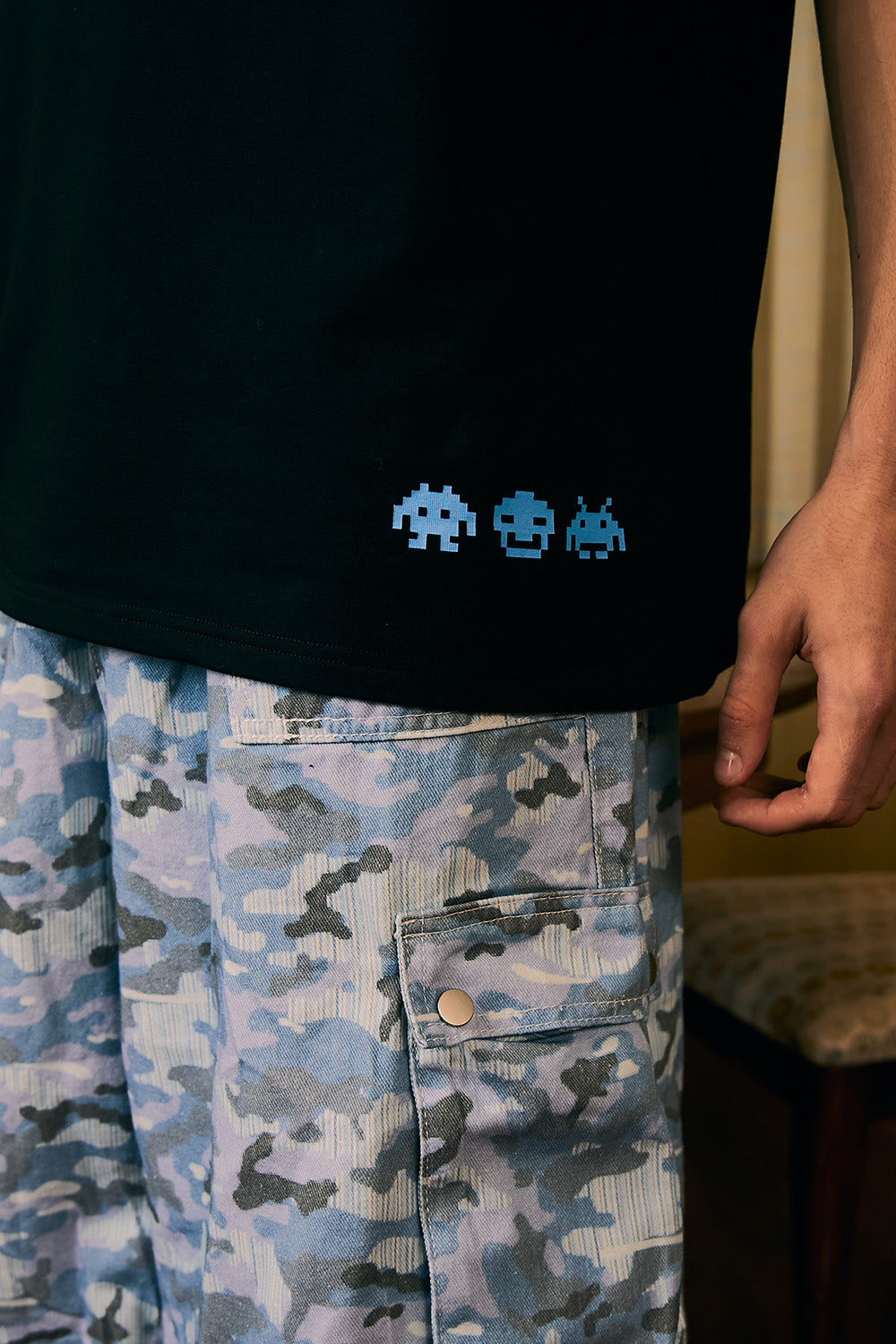 Arcade Feelings Black Oversized T-shirt