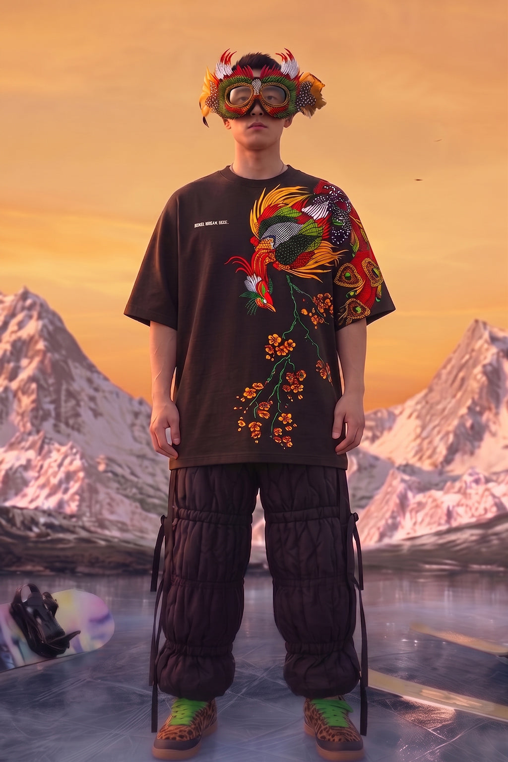 Burn Break Brown Front Printed Exclusive T-shirt Supreme Edition