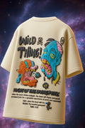 Wild Thing Swan White Oversized Puff Printed Exclusive T-shirt