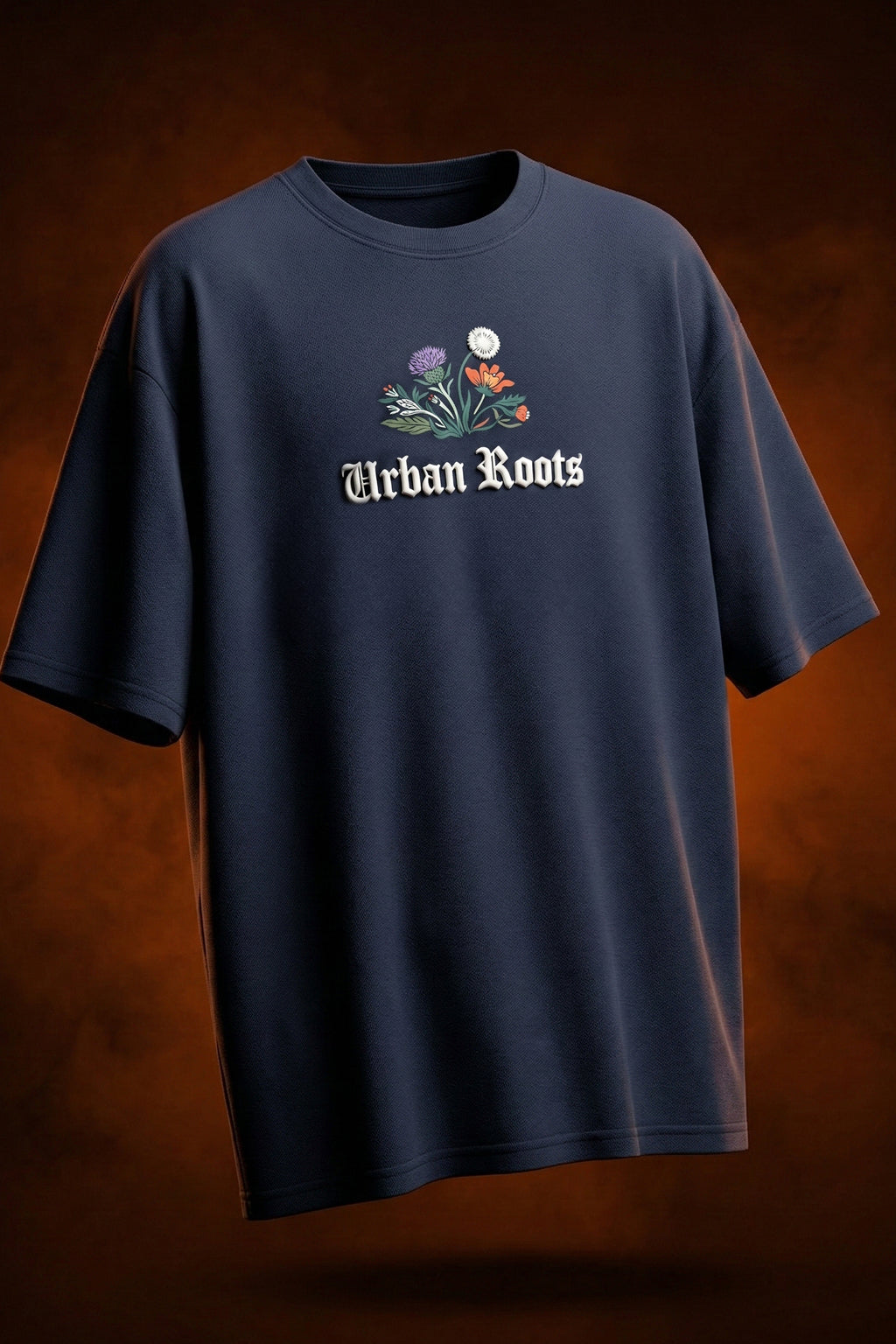 Urban Roots Navy 3D Puff Print Exclusive T-shirt Supreme Edition