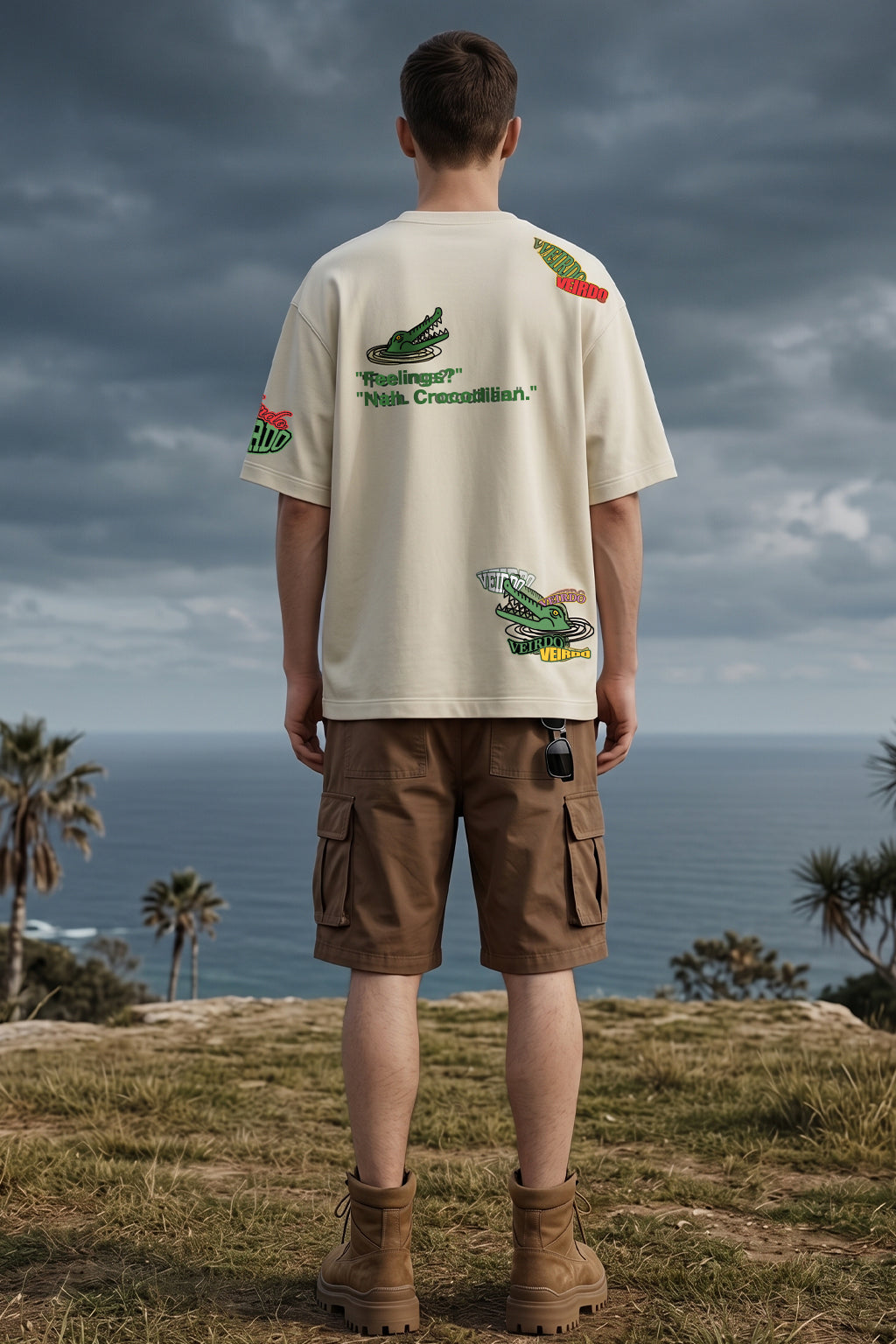 Crocodilian Swanwhite Oversized Printed Exclusive T-shirt