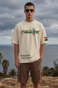 Crocodilian Swanwhite Oversized Printed Exclusive T-shirt