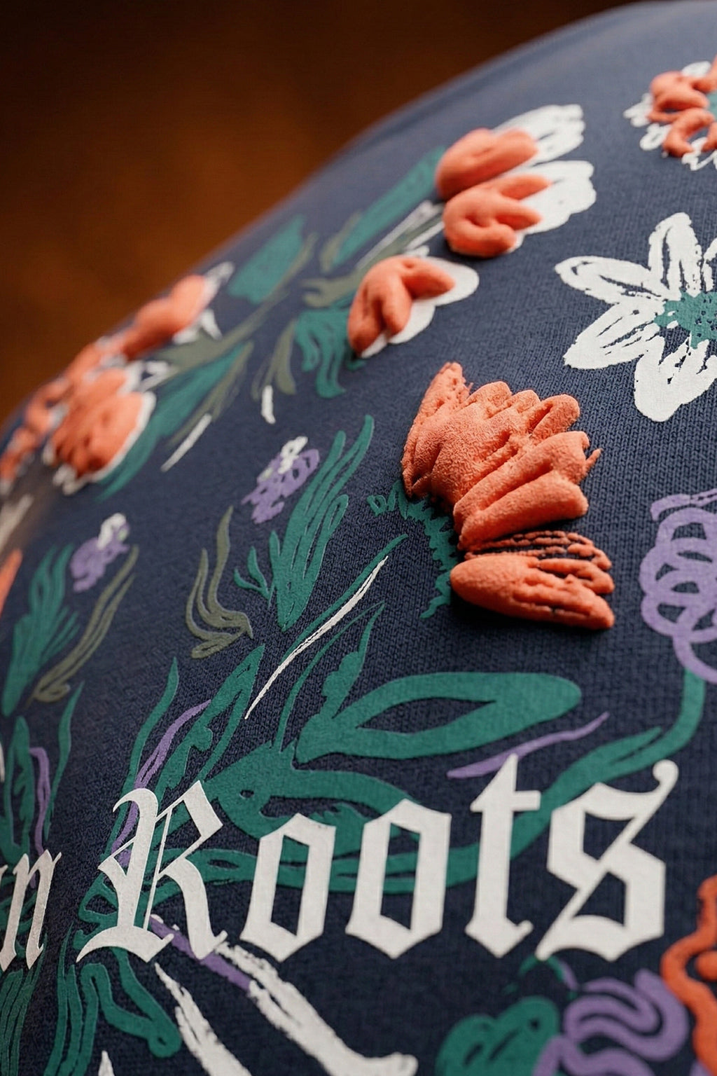 Urban Roots Navy 3D Puff Print Exclusive T-shirt Supreme Edition