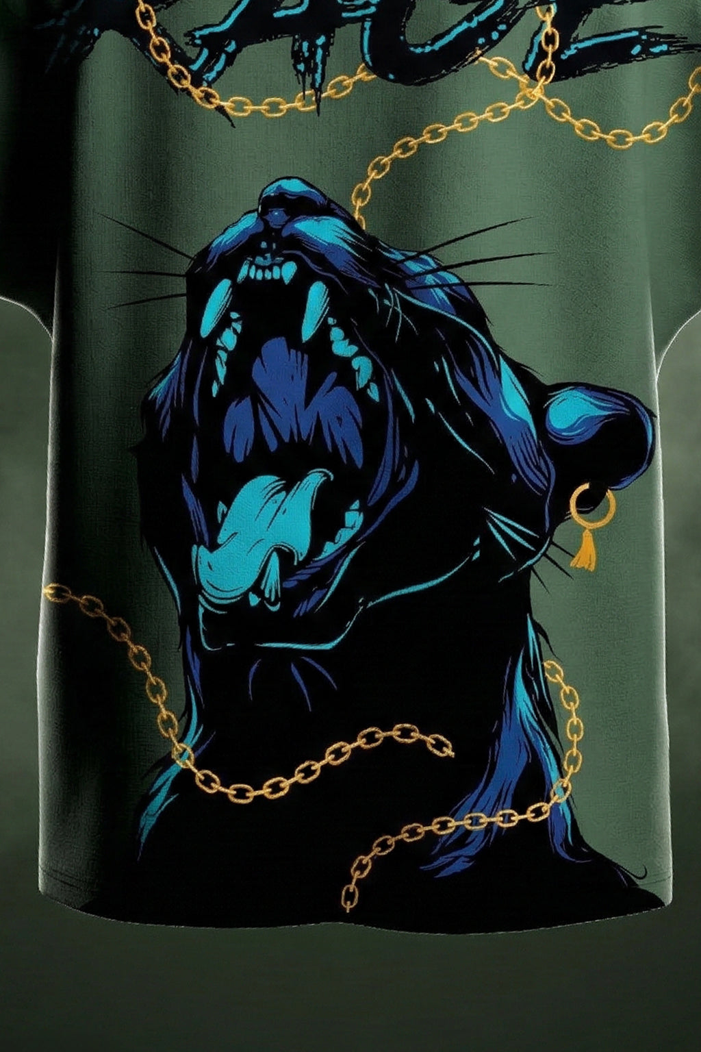 Black Panther Olive Back Printed Exclusive T-shirt Supreme Edition