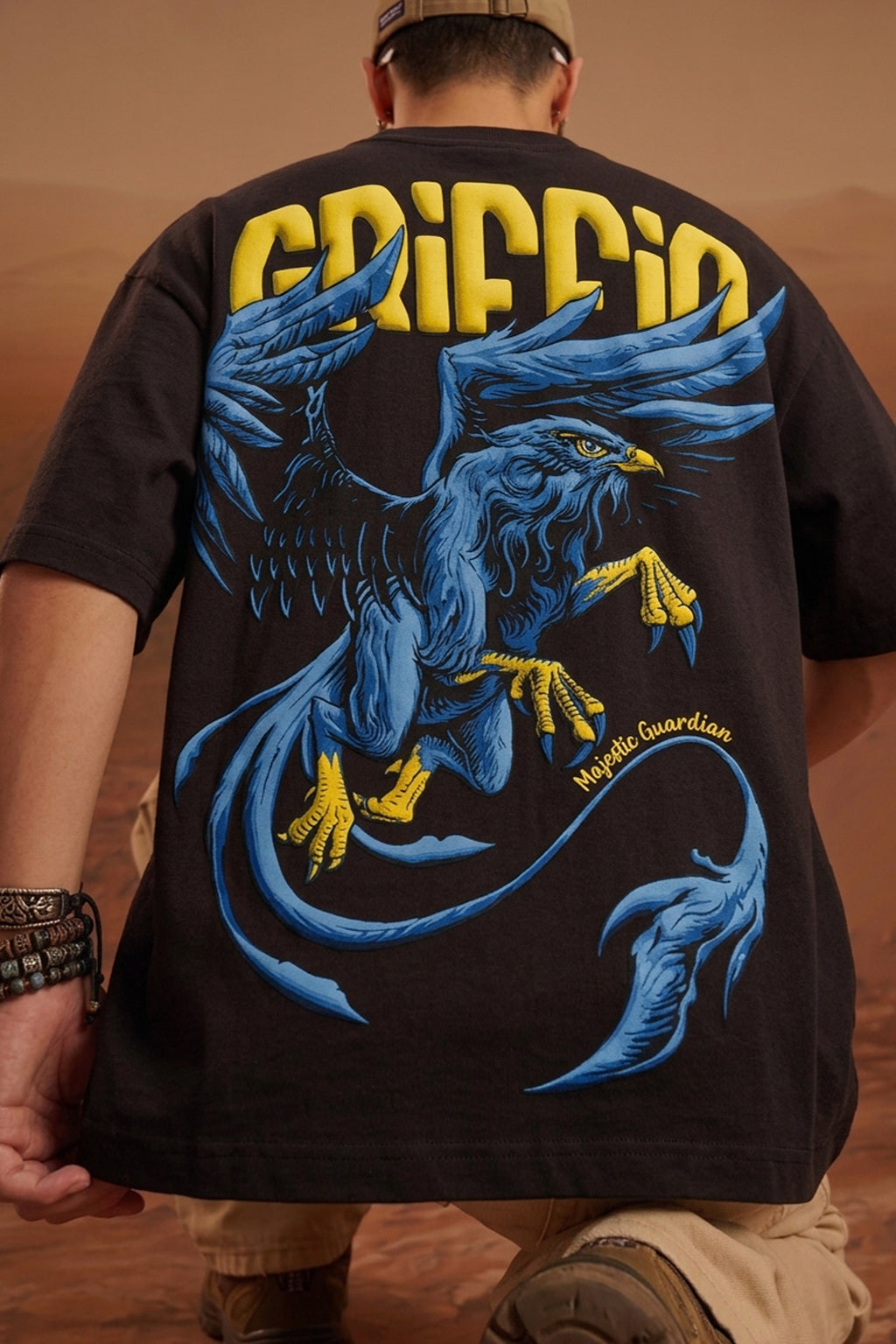 Griffin Black 3D Puff Print Exclusive T-shirt Supreme Edition