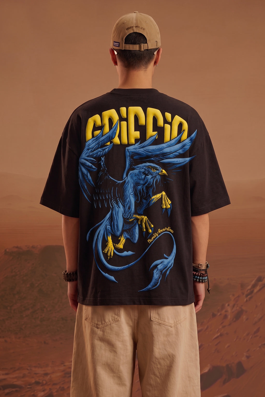 Griffin Black 3D Puff Print Exclusive T-shirt Supreme Edition