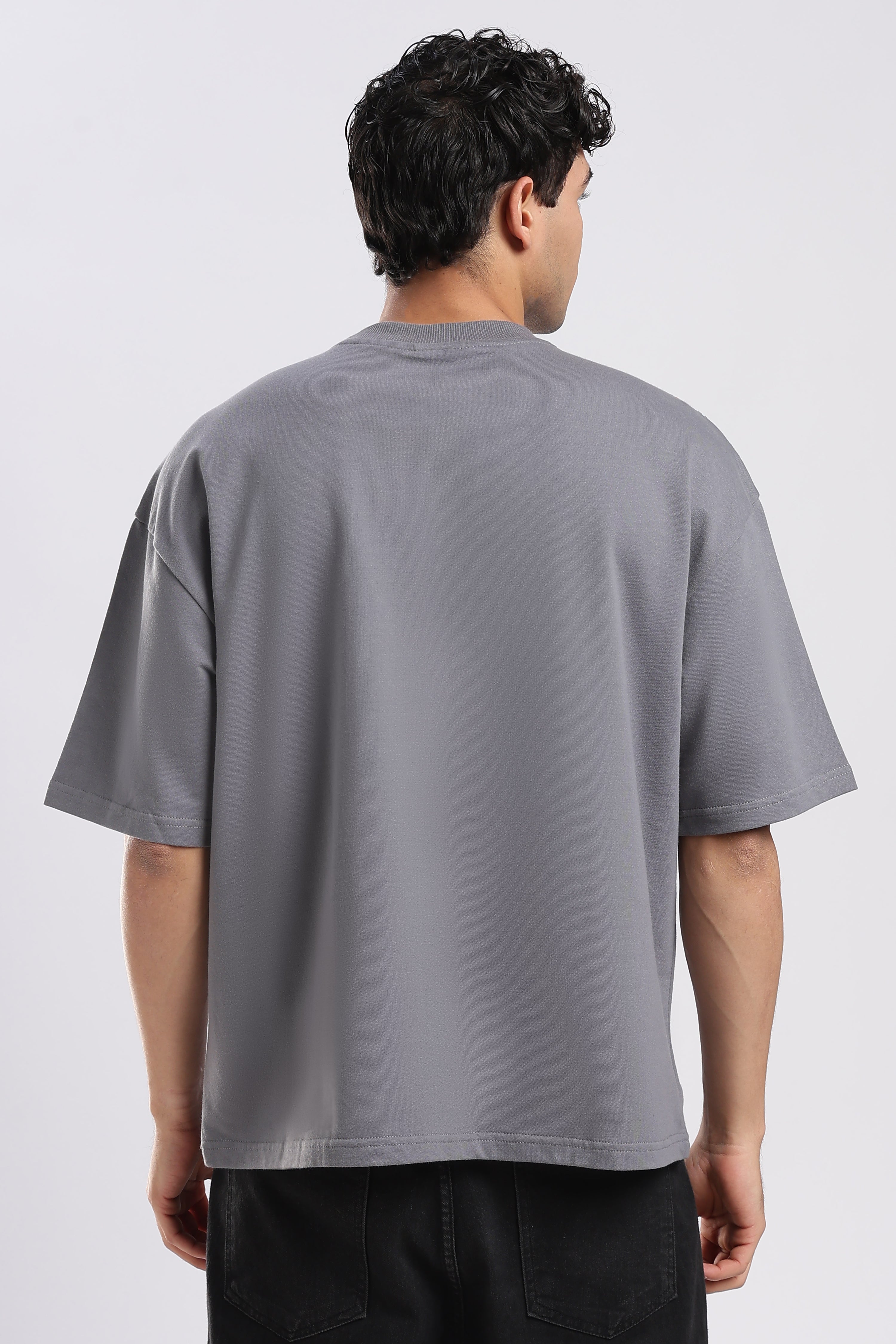 Grey Blazing Hawk Oversized T-shirt