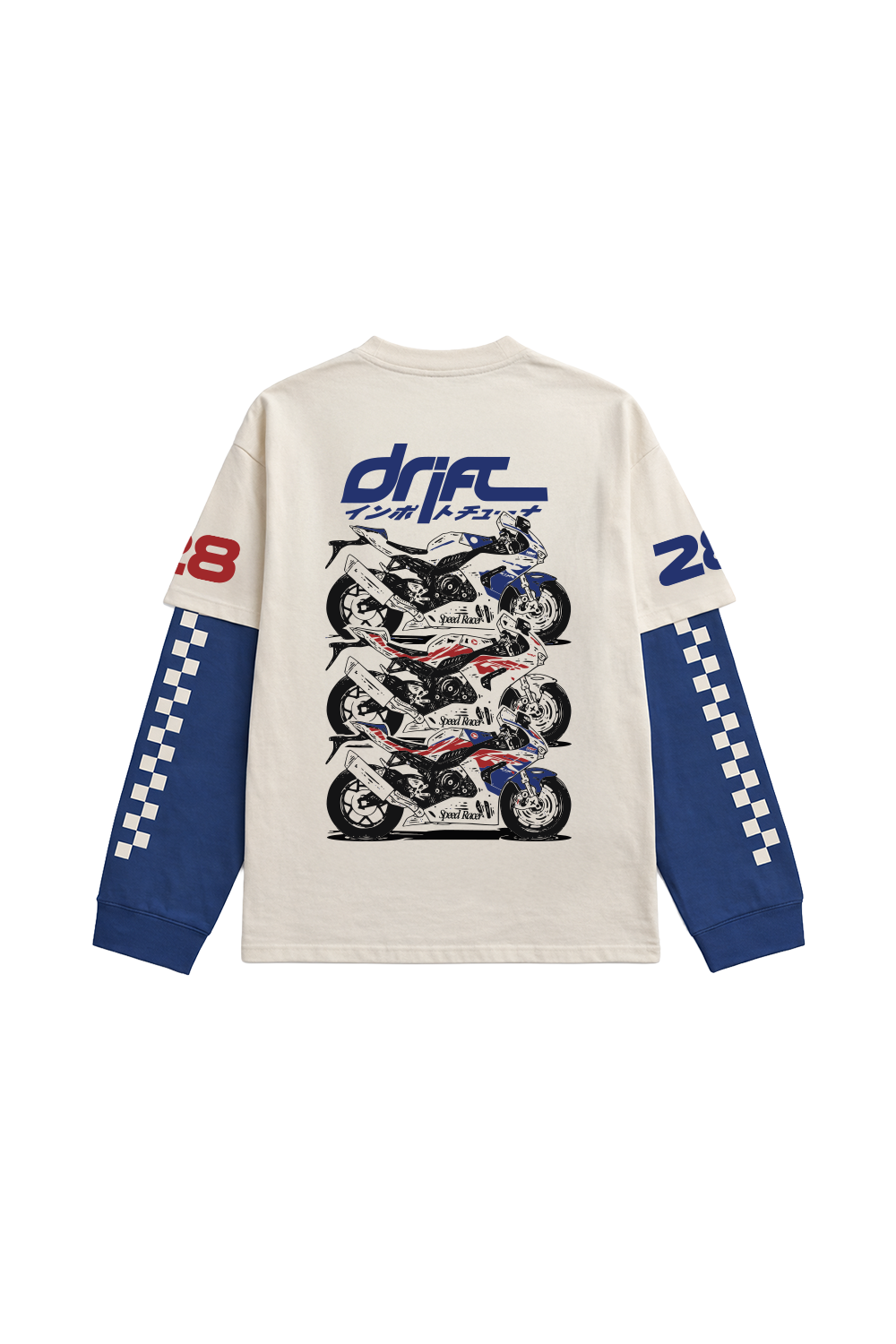 Blue Line Drift Long Sleeve T-shirt