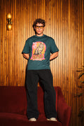 Talk To Your Cat Green Oversized T-Shirt
