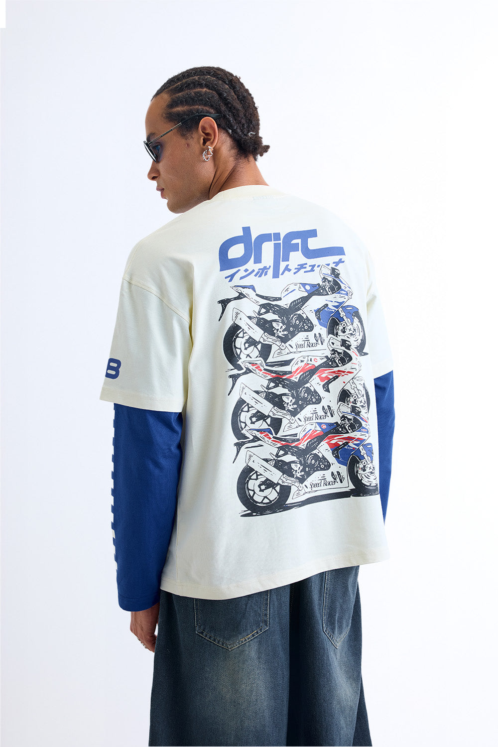 Blue Line Drift Long Sleeve T-shirt