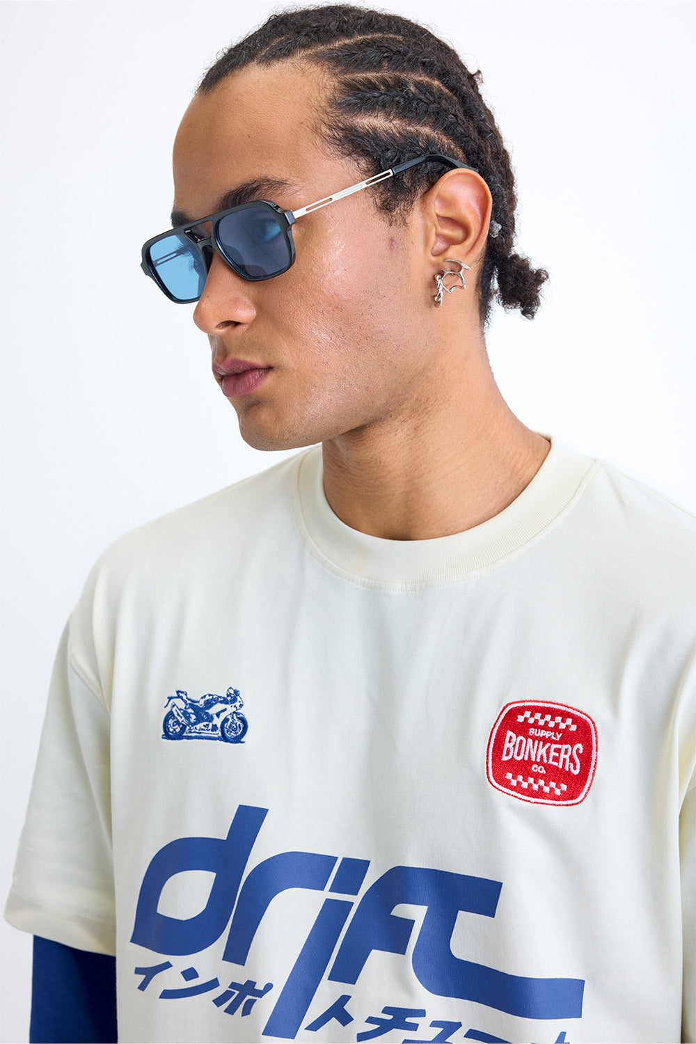 Blue Line Drift Long Sleeve T-shirt