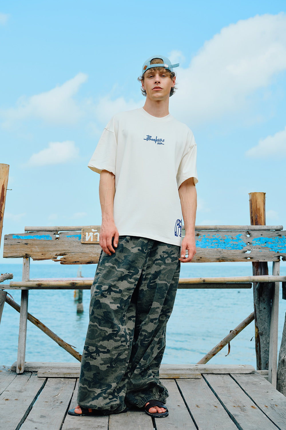 Coastal Stories Off White Oversized T-shirt