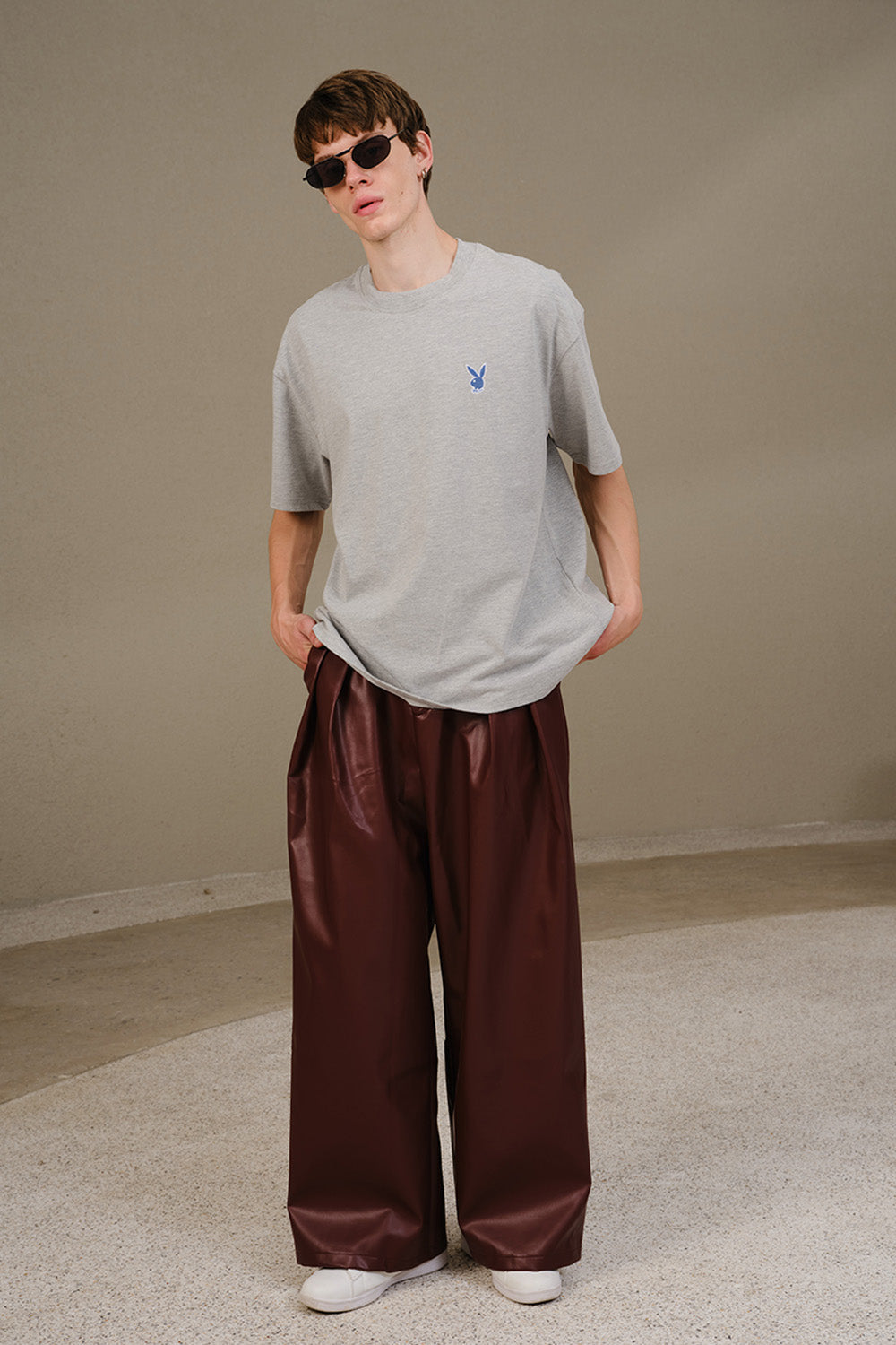 Playboy Core Grey Oversized T-shirt