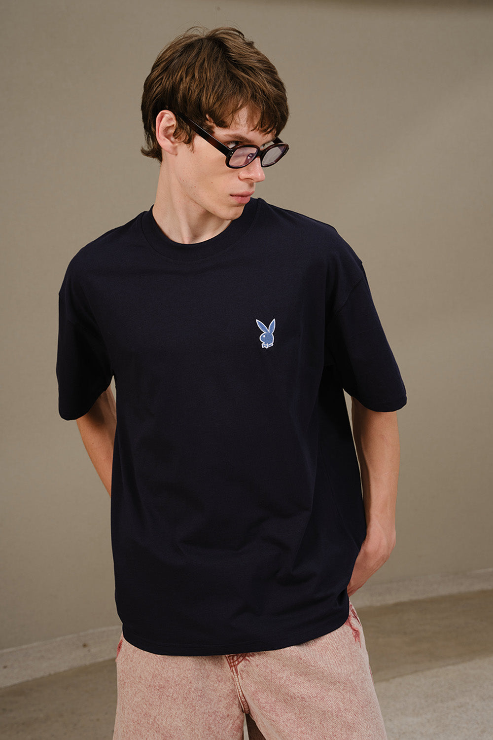 Playboy Core Black Oversized T-shirt