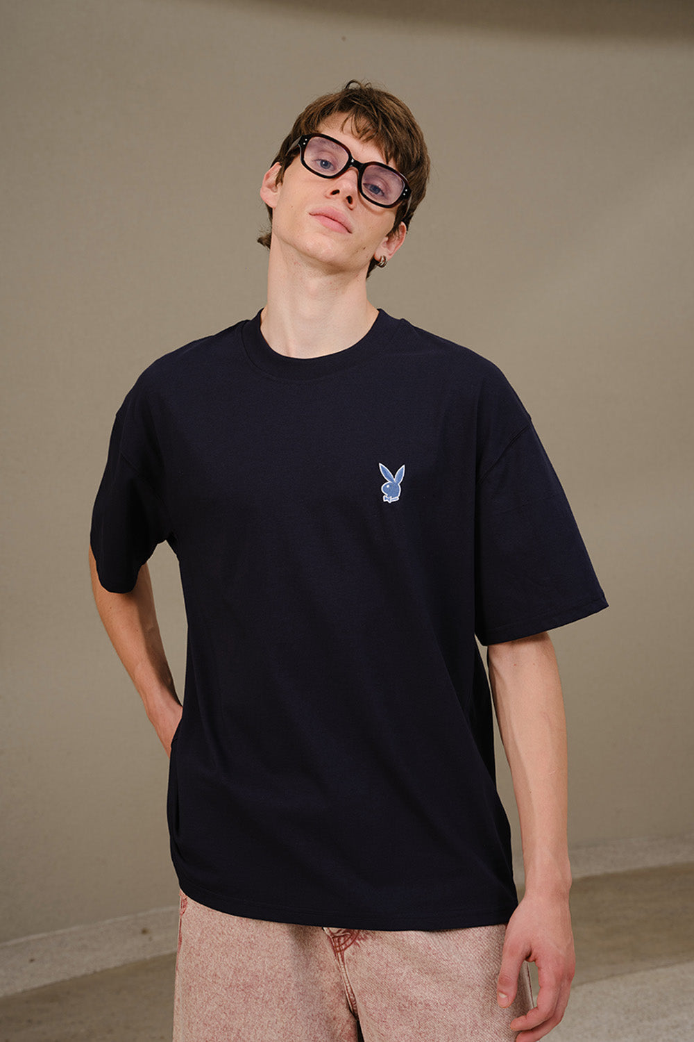Playboy Core Black Oversized T-shirt