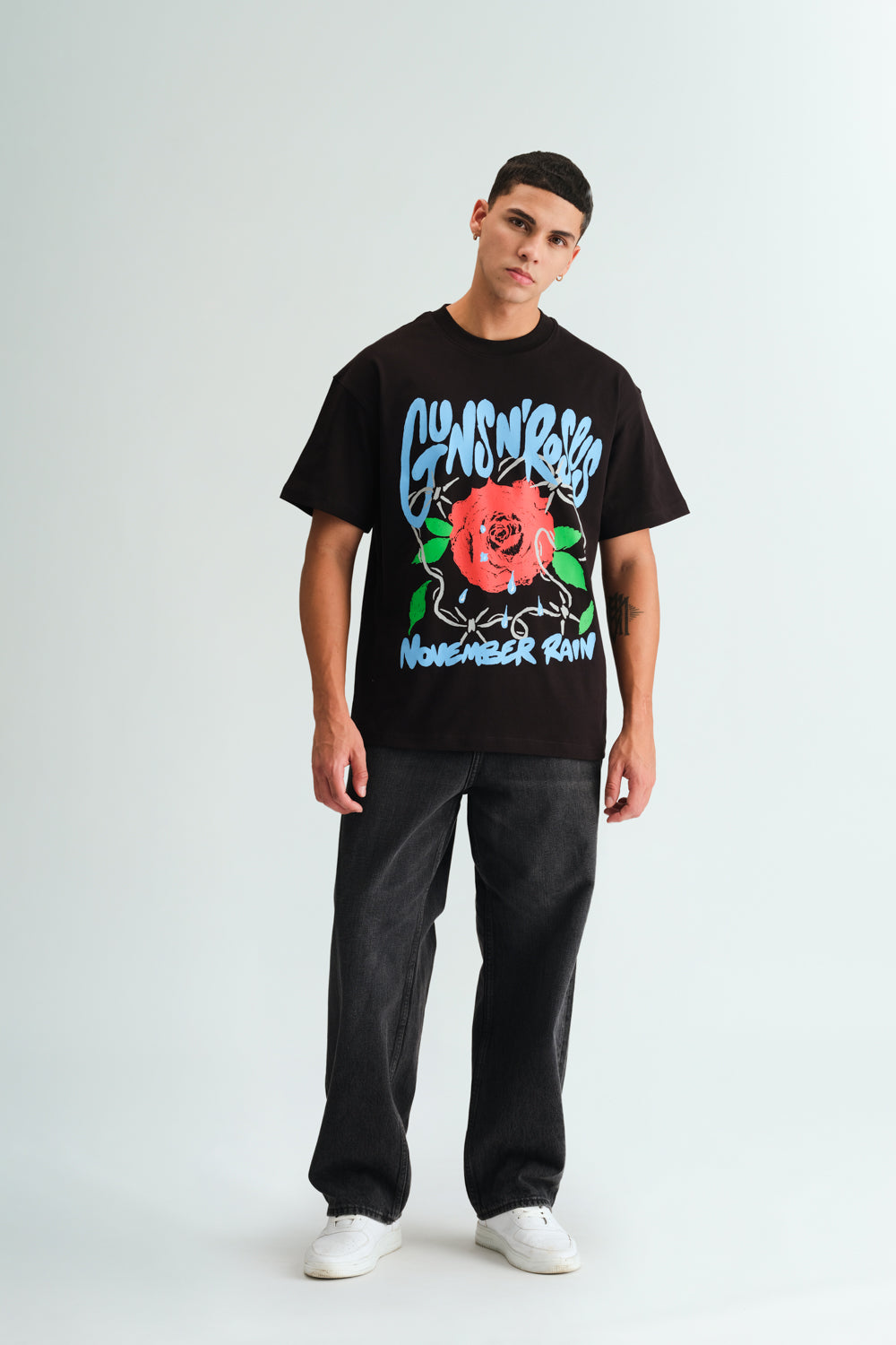 Black November Rain Oversized T-shirt