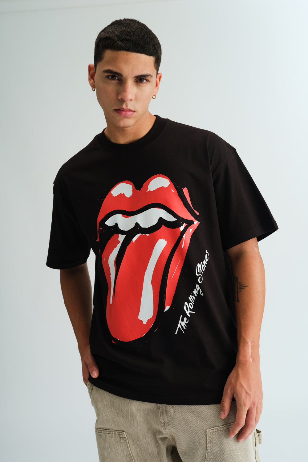 Black Rolling Stones Oversized T-shirt