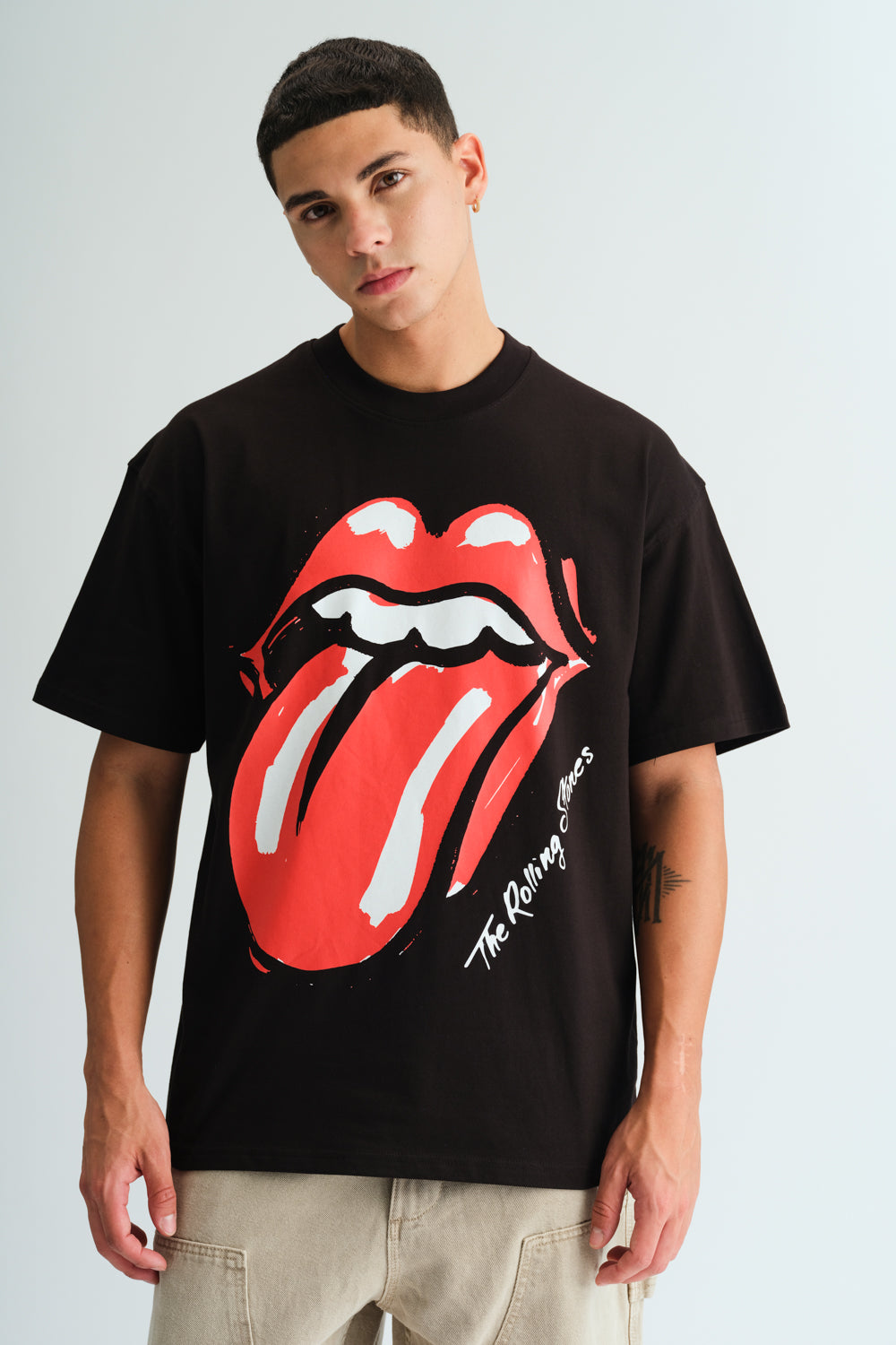 Black Rolling Stones Oversized T-shirt