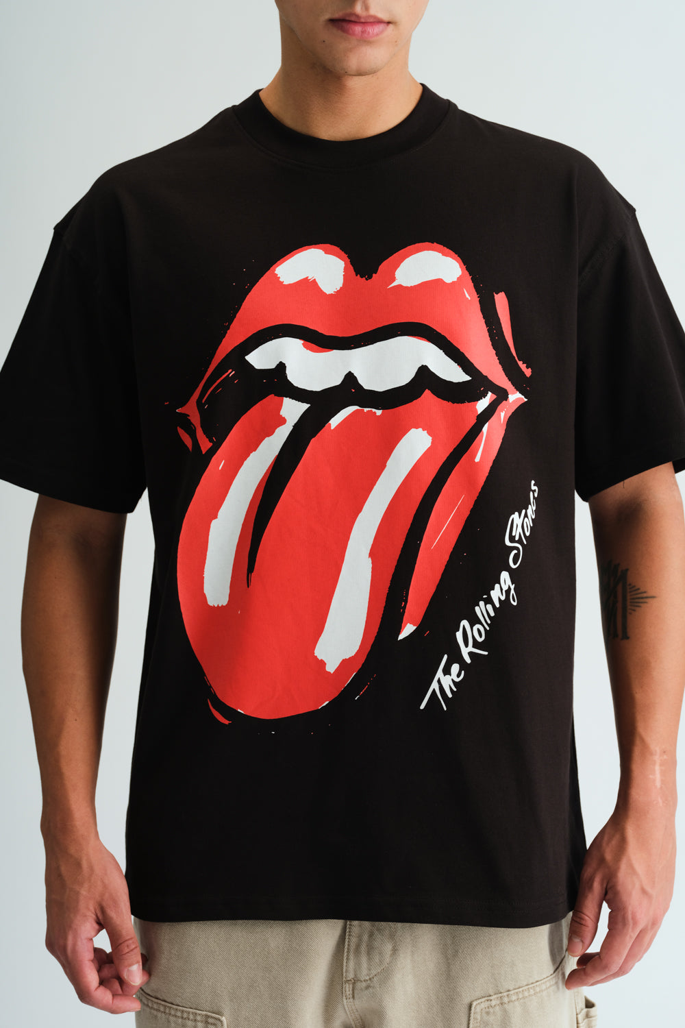 Black Rolling Stones Oversized T-shirt
