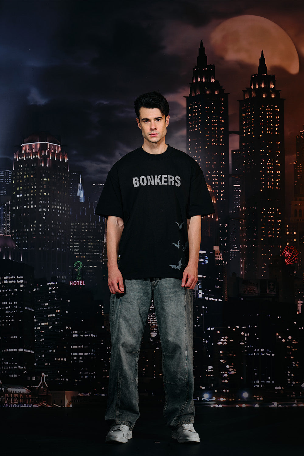 Batman Rage Embroidered Oversized T-shirt