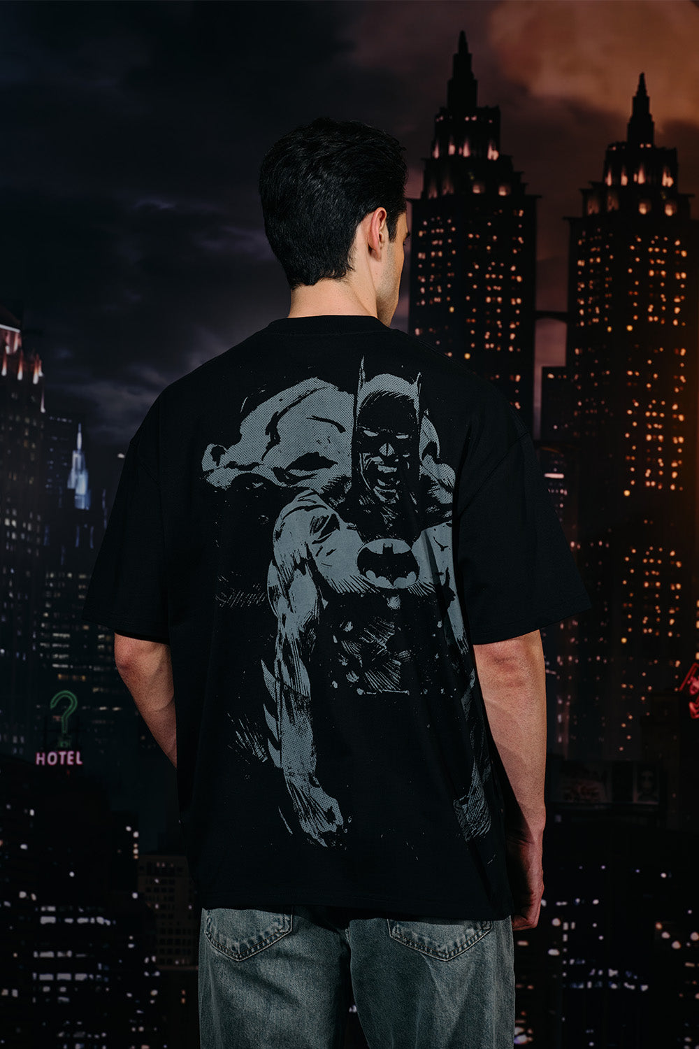 Batman Rage Embroidered Oversized T-shirt