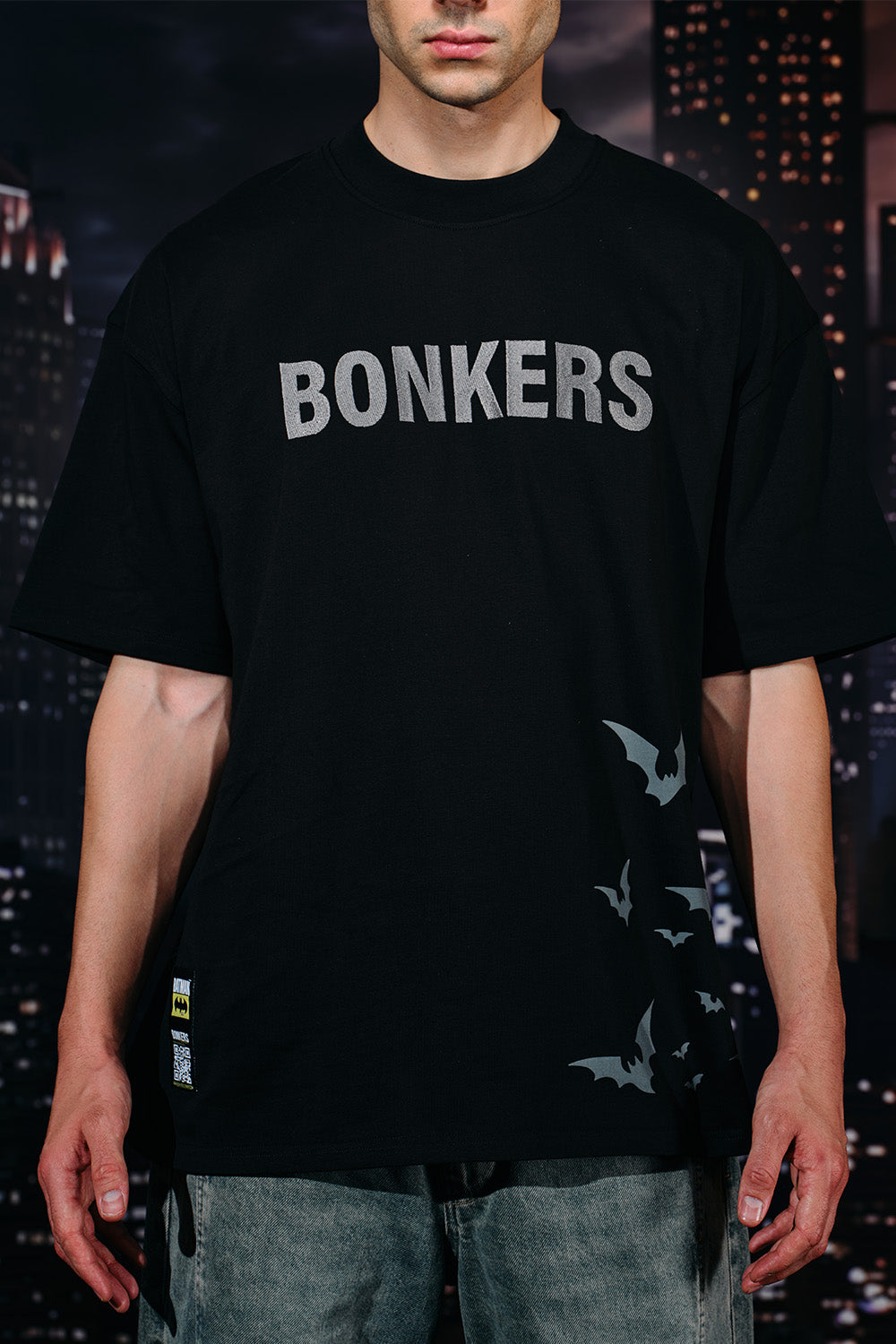 Batman Rage Embroidered Oversized T-shirt