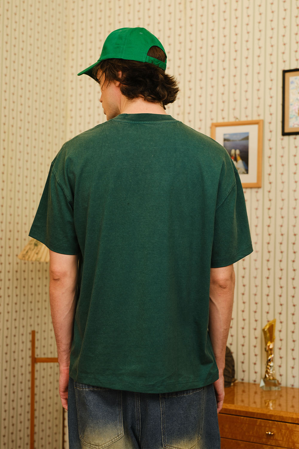 Bottle Green Smiley Originals x Bonkers Oversized T-shirt