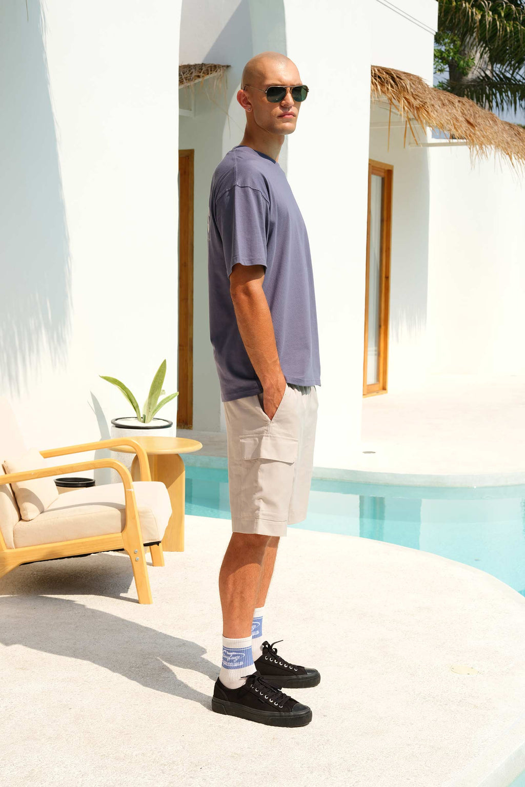 Moonlight Blue 100% Supima Cotton Oversized T-shirt