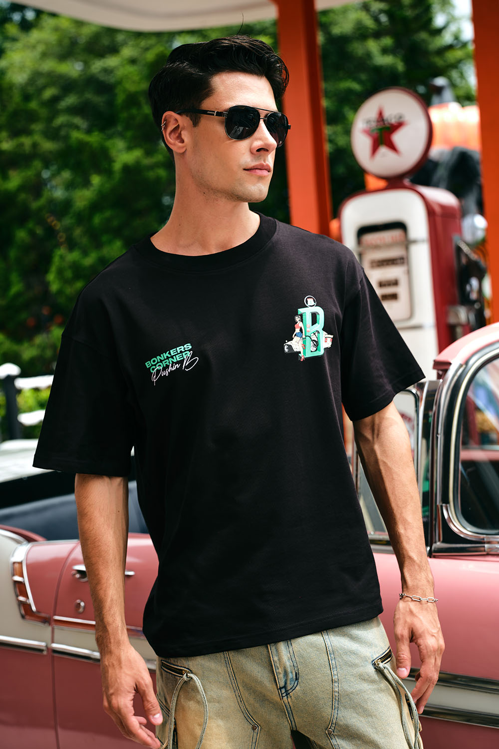 Play Check Supima Oversized T-shirt