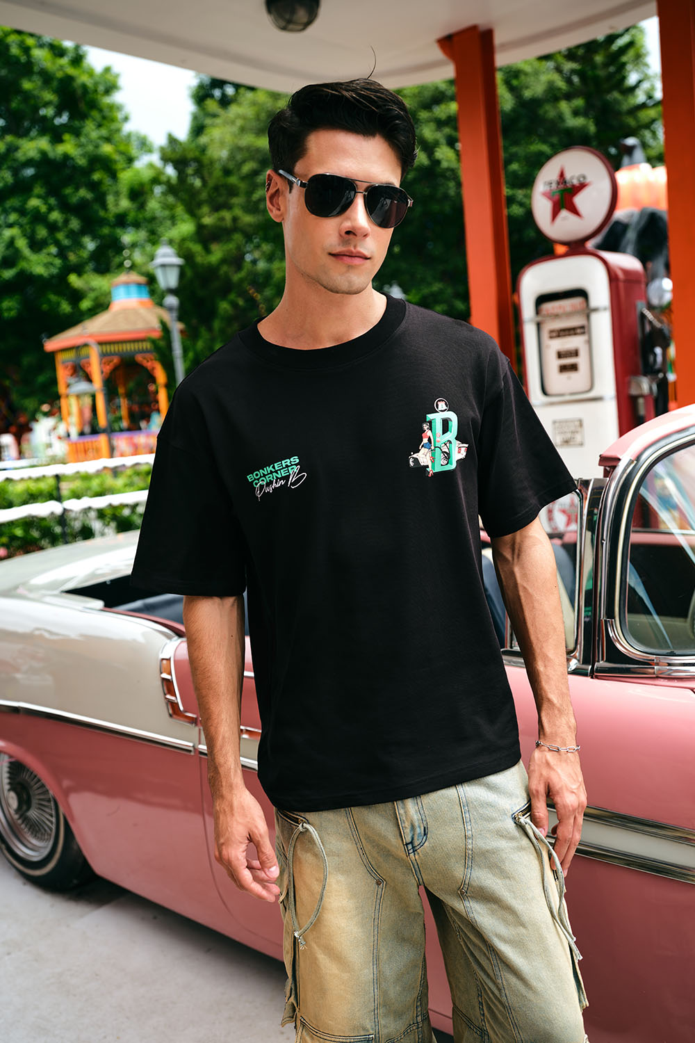 Play Check Supima Oversized T-shirt