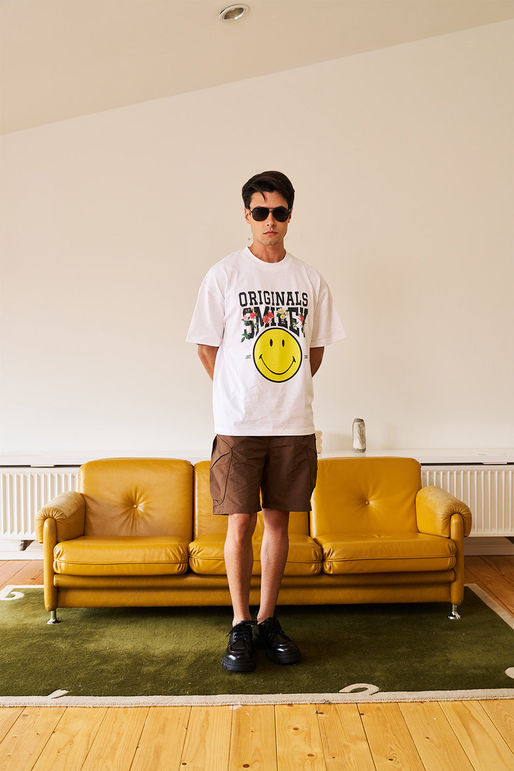 Smiley Originals Floral Oversized T-shirt