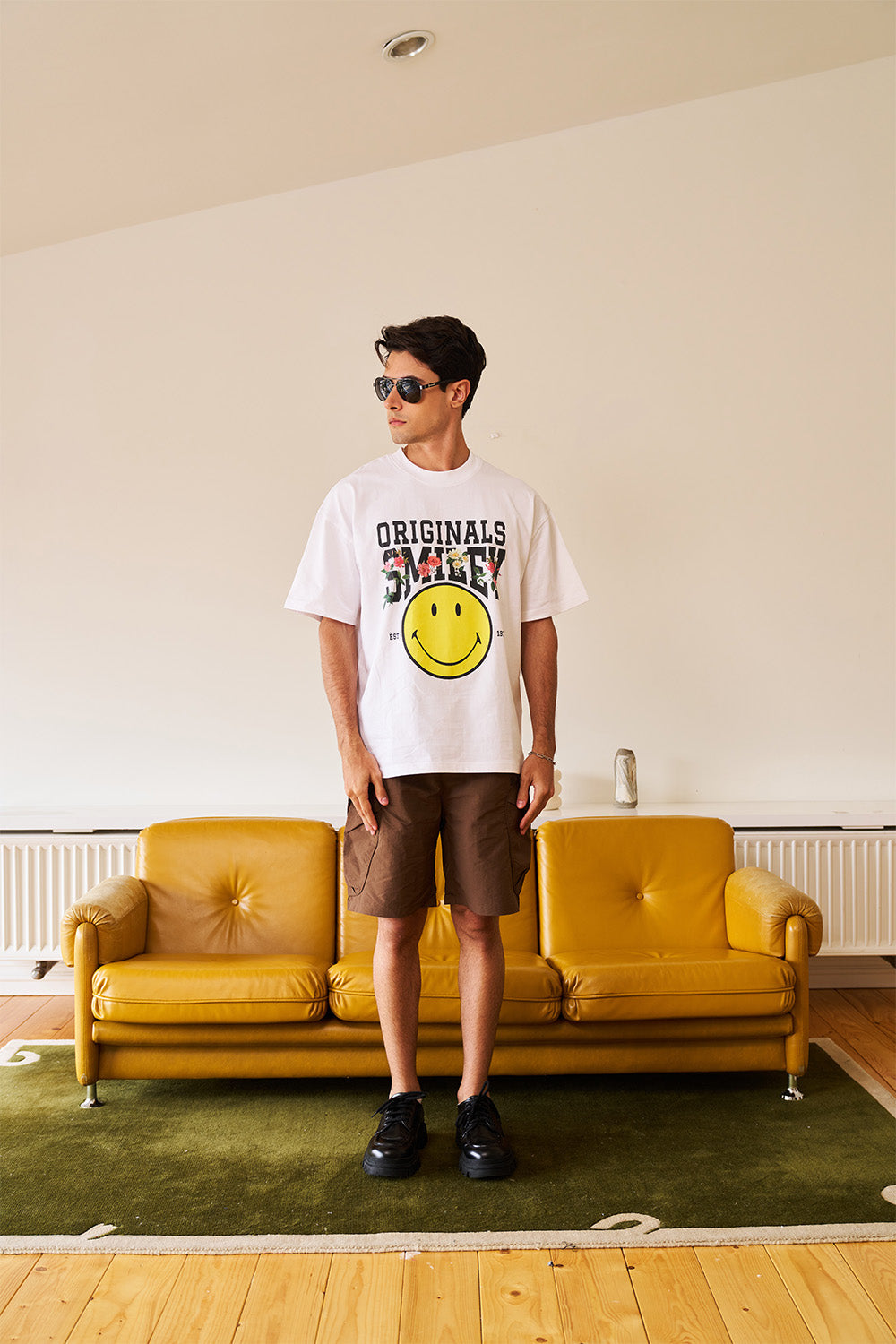 Smiley Originals Floral Oversized T-shirt