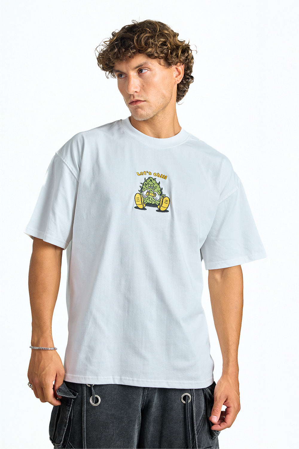 Chill Nugget White Oversized T-shirt