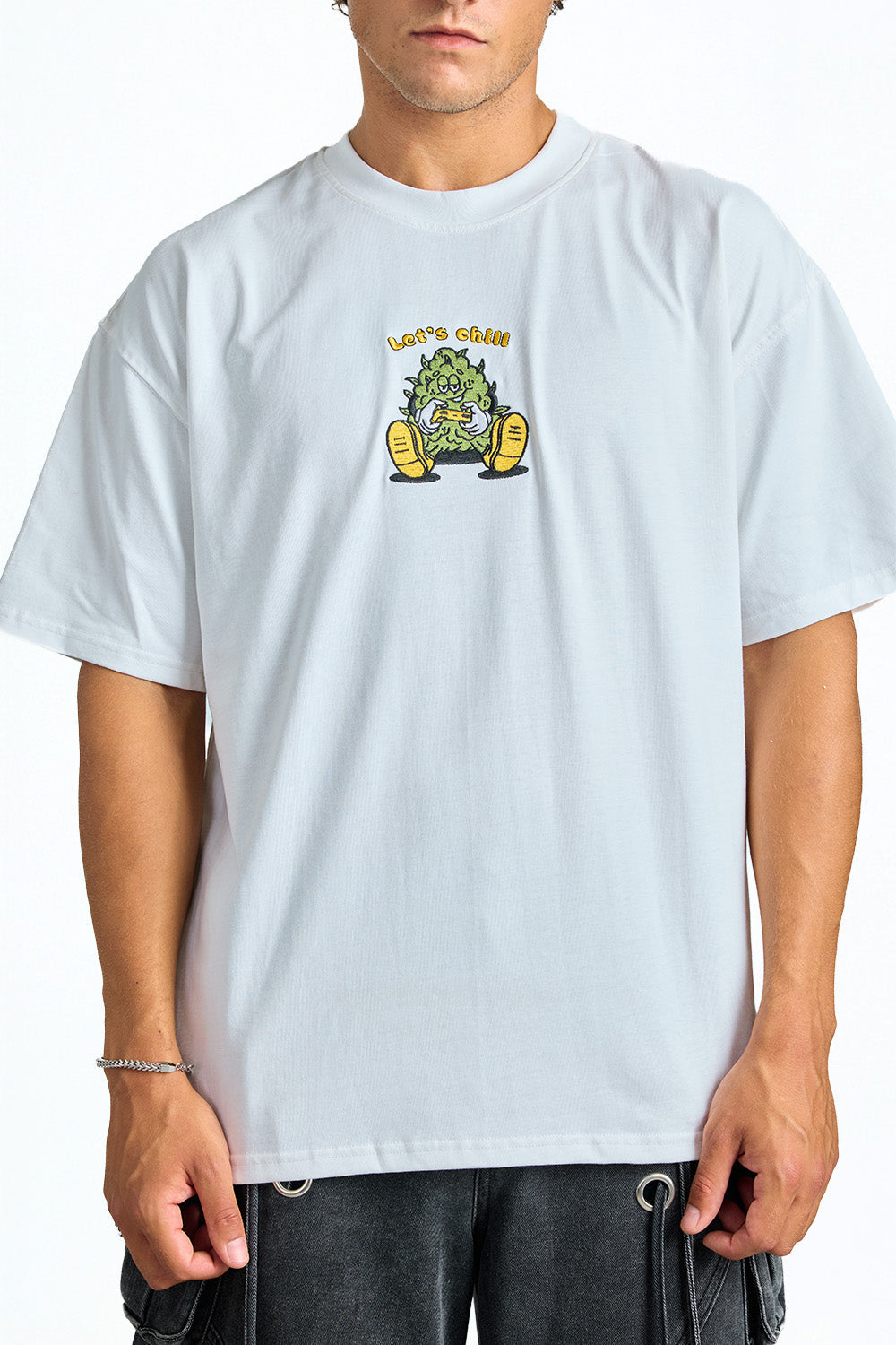 Chill Nugget White Oversized T-shirt