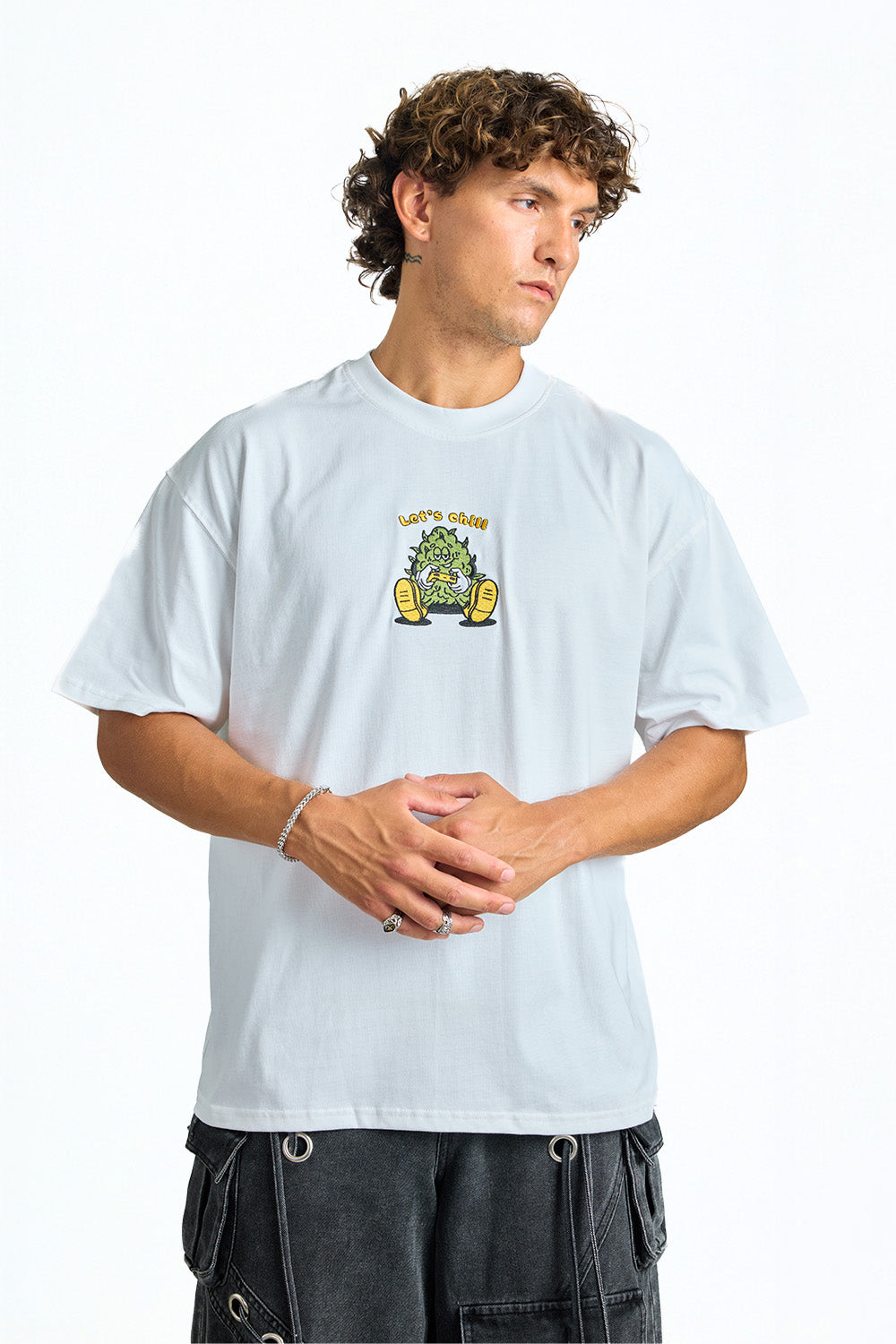 Chill Nugget White Oversized T-shirt