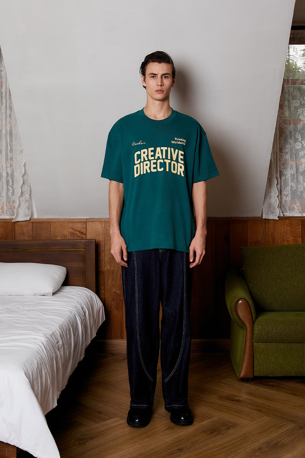 Creative Director Bottle Green Oversized T-shirt
